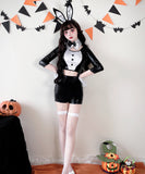 【5点セット】ハロウィン コスプレ セクシー バニーガール 可愛い 肌見せ XH2-XJ1725