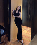 ロングドレス キャバドレス ホルターネック セクシー レース パーティー エレガント 宴会 キャバクラ XH2-XKD-D452-987-Nov17