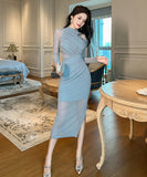 タイトドレス 手作り セクシー ロングドレス Chic おしゃれ 女性魅力 XH2-JY30637