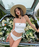 【black&white】ビキニ レース 温泉 韓国っぽ モノキニ 可愛い 水着 XH7-QD244193