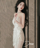 ロングドレス 刺繡 セクシー キラキラ 誕生日 パーティードレス お姫様 演奏会 宴会 XH2-YFTK0165