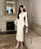 【3色】ロングドレス レース キャバドレス 谷間見せ セクシー 気質 エレガント 指名 XH2-ZED888568XH238A