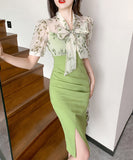 【green&black】レディース 膝丈ドレス チュール 宴会 二次会 大人可愛い XH2-ZED88906GT415