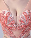 ロングドレス 宴会 二次会 パーティードレス 透明感 肌見せ レース ゴージャス XH2-HX12