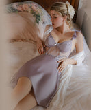 【2点セット】パジャマセット 肌見せ ルームウェア セクシー フリル レース XH8-GR‐P3450