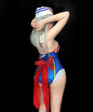 【2点セット】コスプレ キラキラ マリンボーダー 水兵ガール セクシー ハロウィンコスプレ XH2-XJ9014