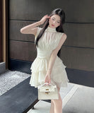 ミニドレス 気質 エレガント ロマンチック風 フリル セレブ風 XH2-DD88323DXH342