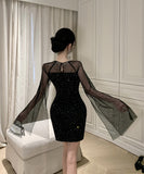 ミニドレス キラキラ キャバドレス セクシー 宴会 パーティー おしゃれ タイトドレス XH2-ZED885583DXH238