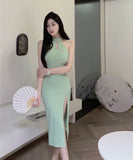 【2色】膝丈ドレス オフショルダー フリル チャイナドレス エレガント 着痩せ セクシー YH2-DD6491