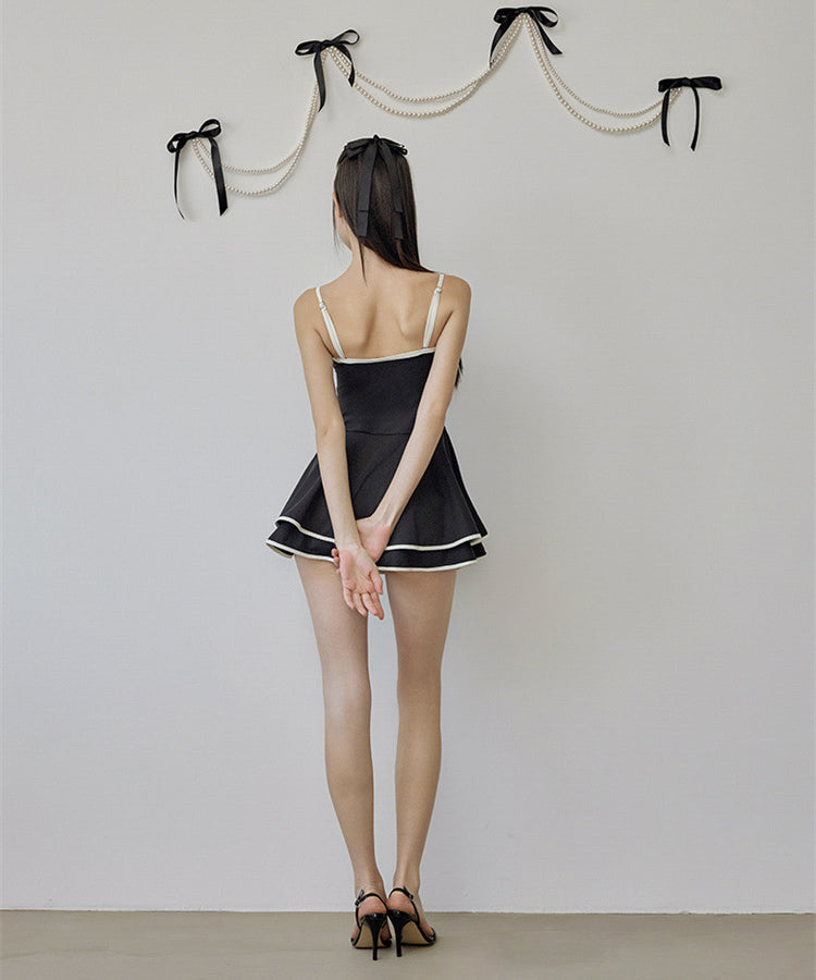 水着ビキニワンピースAライン体型カバー露出控え着痩せ気質フラワーカワセクシー XH7-DP-A32814