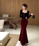 ロングドレスキャバドレスマーメイドセクシーパーティーフラワーエレガント気質XH2-ZED886311DXH348A