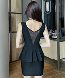 【2色】キャバドレス セクシー ミニドレス 谷間魅せ 指名 XH2-YLSE5708#