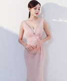 ロングドレス 宴会 二次会 パーティードレス 谷間魅せ ゴージャス XH2-HX4