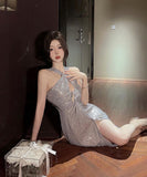 ロングドレス キャバドレス 宴会 セクシー キラキラ 谷間魅力 ノースリーブ YH2-ZED888205DXH238A