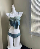 デニムビキニ セクシー 超人気 かわいい chic お洒落 ビーチ INS 話題 XH7-QD2312115