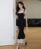 ロングドレス セクシー エレガント マーメイドドレス フリル 気質 通勤 XH2-ZED889709GT347