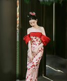 ロングドレス 宴会 演奏会 オフショルダー セクシー エレガント 気質 XH2-DRX001