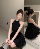 ミニドレス キャバドレス ホルターネック セクシー キラキラ party Aライン エレガント XH2-XKD-D529-6180-Jun6