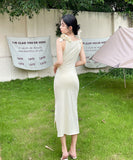 【2色】膝丈ドレス セクシー  谷間魅せ 指名 タイトドレス 気質 エレガントXH2-ZED889608GT347