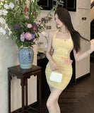 ミニドレスキャバドレスタイトドレスホルターネックフラワーカワセクシーエレガントパーティーXH2-DD4103