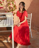 【3色】サンドレス ビーチ 旅行 ロングドレス フリル オフショルダー 大人可愛い XH2-XHY918885