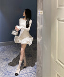 【2色】minidress キャバドレス チューリップスカート長袖着痩せ気質パーティーXH2-XKD-D342-868-Oct13