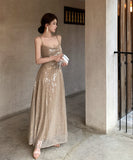 ロングドレスナイトクラブキャバドレスキラキラセクシーキャバクラ宴会パーティー着痩せ気質XH2-CD5-109-80450800