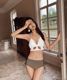 水着 ビキニ クロシェ編み ホルターネック 海辺 INS話題 セクシー おしゃれXH7-JX24A708JX28