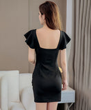 【2色】キャバドレス セクシー ミニドレス 谷間魅せ 指名 XH2-YZY-Y119