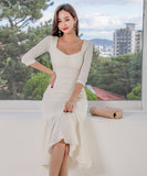 フリル レース キャバドレス ロングドレス 指名up  二次会 同伴　XH2-ZED888369BH538