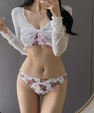 【3点セット】可愛いカートゥーンプリント付き レディース用スイムウェア  XH7-DP-A33935