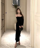 ロングドレス キャバドレス レース ベアトップ セクシー マーメイド 宴会 パーティー XH2-ZED886175DXH343A