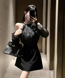 ミニドレス キャバドレス 気質 キラキラ エレガント おしゃれ Aライン 着痩せ XH2-DD7503