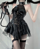 【コスプレ3点セット】2色 背露出 ハロウィンパーティー エロかわ デビル XH2-FSM096