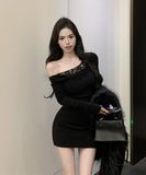 【2色】ミニドレス タイトドレス レース セクシー キャバドレス ナイトクラブ XH2-ZED88848DXH342