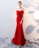 【6色】ロングドレス リボン パーティードレス オフショルダー お姫様 誕生日 演奏会 宴会 XH2-YEY1377#