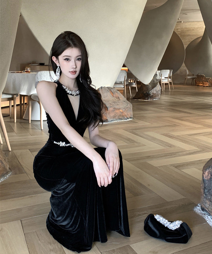 ロングドレス キャバドレス 谷間見せ セクシー 宴会 ナイトクラブ