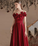 ロングドレス ベアトップ フラワー カラードレス 高級感 ウェディングドレス 宴会 演奏会　XH2-MBYD-6.1