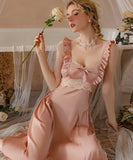 【3色】フリル 清楚感 かわいい 少女 バレンタインデー 勝負 パジャマ ルームウェア XH8-GR3341