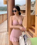 【3点セット】水着 ビキニ セクシー ワンピース INS話題 ビーチ 旅行 XH7-GM‐adn2111