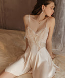 【2点セット】3色 パジャマ セクシー ルームウェア チュール 蝶 透け感 YH8-GR4118