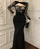 ロングドレス 宴会 レース マーメイド セクシー セレブ風 気質 XH2-ZED885323DXH245