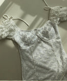 【2点セット】水着ビキニワンピースAライン体型カバー露出控え着痩せ気質フラワーカワセクシー XH7-DP-A21807