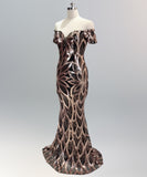 【4色】ロングドレス キラキラ パーティードレス オフショルダー お姫様 誕生日 演奏会 宴会 XH2-YEY1371#