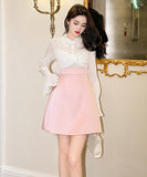 手作り ミニドレス Aライン 着瘦せ 姫様 エレガント 気質 Sweet ガーリー 高級感 XH2-JY70058