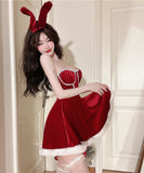 【2点セット】クリスマ 大人可愛い セクシー サンタ服 コスプレ レース リボン XH2-DQ91098