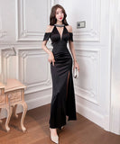 【2色】ロングドレス キャバドレス ナイトクラブ スリート 宴会 フリル セクシー 真珠 エレガントXH2-JX5158