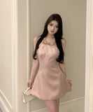 ミニドレスホルターネックリボンセクシーカワセクシーパーティードレスナイトクラブおしゃれ XH2-CD7-310-73770520