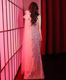 ロングドレス 宴会 キラキラ ナイトドレス ワンショルダー 人魚姫 誕生日 演奏会 XH2-MBYD-ltao722141041931