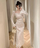 ロングドレス カワセクシー キャバドレス エレガント レース 気質 XH2-ZED886157DXH343A